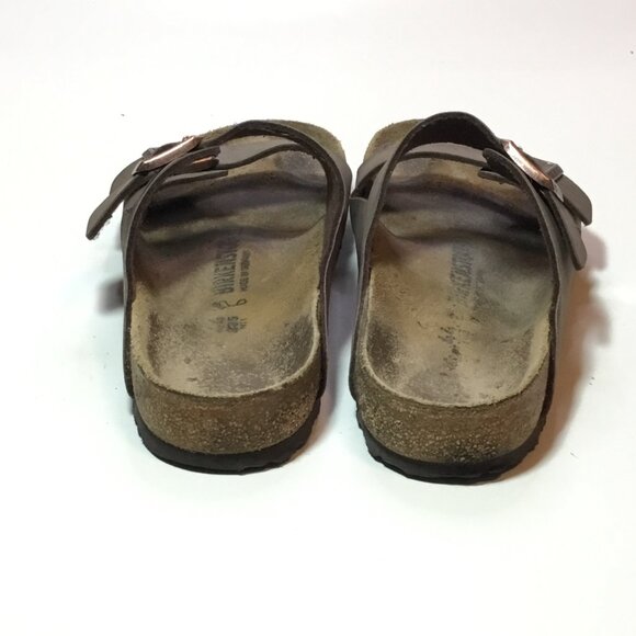 Birkenstock Arizona Taupe Suede Sandals Leather Shoes Unisex Size 44 - Picture 3 of 10